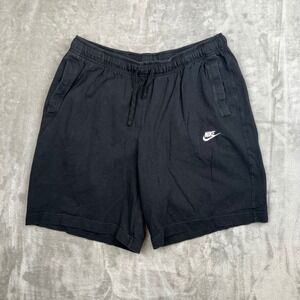 Nike Sportswear Mens XXL Black Cotton Jersey Shorts Drawstring BV2772-010